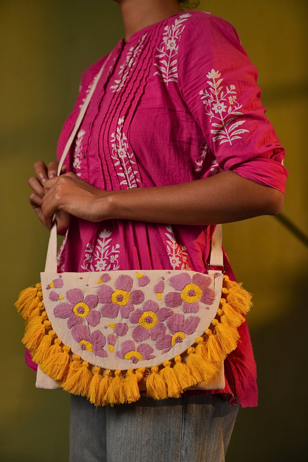 Bagh-e-Gul Handcrafted Sling Bag