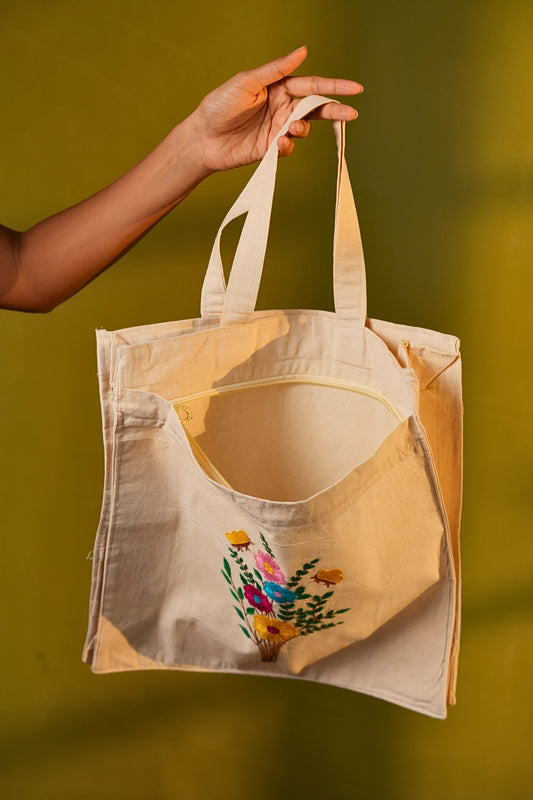 Guldaasta Handcrafted Embroidered Tote Bag