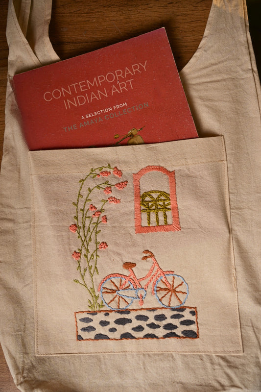 Aangan Ki Yaadein Embroider Tote bag